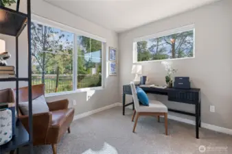 Entry Level bedroom or great home office! Photos are of model home in the community.