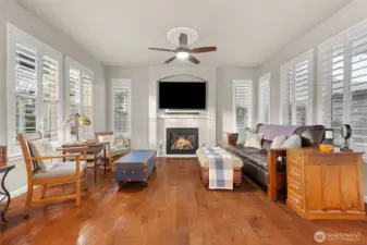 Living Room with gas fireplace