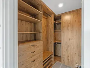 Primary bedroom closet.