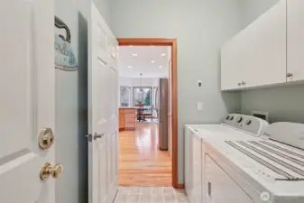 Laundry area conveniently located within the home.