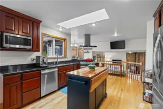 Kitchen to the family room...nice and open