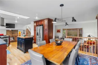 Dining room to the kitchen