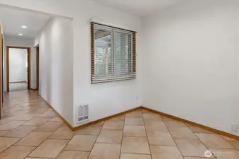 Room for a breakfast table or cabinetry.