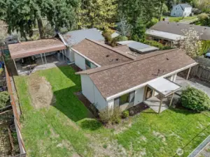 Large, fully fenced yard for parking or entertaining.