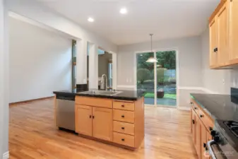 Sliding glass door to back patio