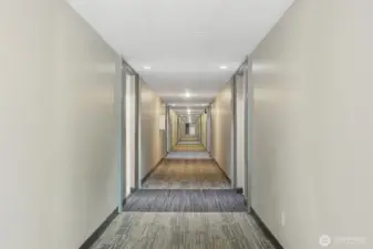 3rd floor hallway. Condo is a few doors down, on the left.