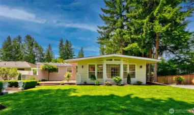 Large backyard is fully fenced