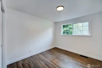 2nd bedroom with LVP flooring