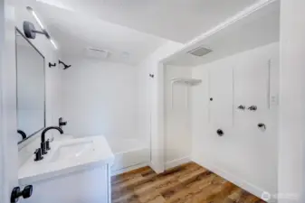Full bathroom located downstairs