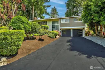 Newly surfaced driveway
