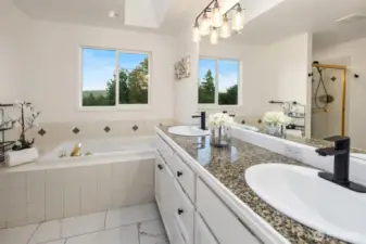 Five piece primary bath.