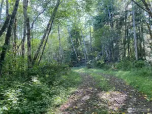 Private road leading to level land