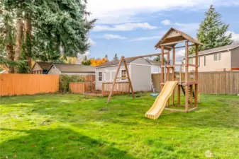 Enjoy your fully fenced backyard