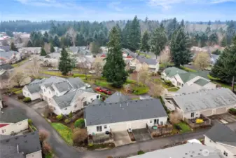 unit is located on the end of a duplex style building, just 2 attached