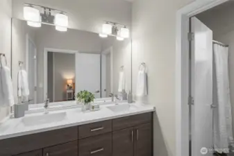 Full Bath Upstairs w/ Separate Door to Shower and Toilet