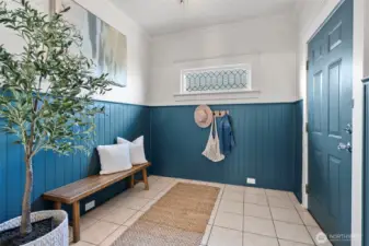 A purposeful entry with a touch of personality