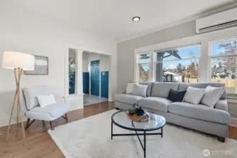 Windows galore light up the main living areas