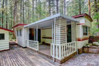 Great covered area to enjoy the fresh air year around