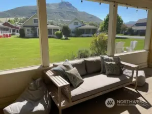 Comfy Veranda with Eastern exposure & view of Cactus Mt.