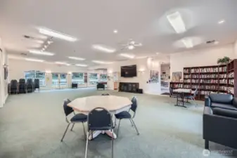 Interior of the clubhouse offering a gathering place for all residents. A Kitchen is also available.