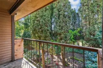 Enjoy your morning coffee on this roomy balcony!