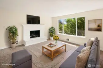 Living room with virtual staging.
