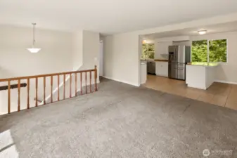 Living room toward kitchen