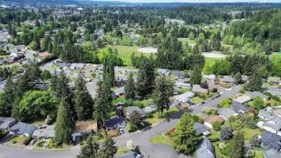 Drone footage of Game Farm Park and Community