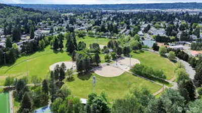 Drone footage of Game Farm Park and Community