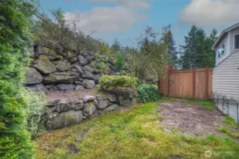 Backyard of dining rm.