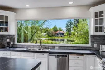 Lake view from the kitchen.