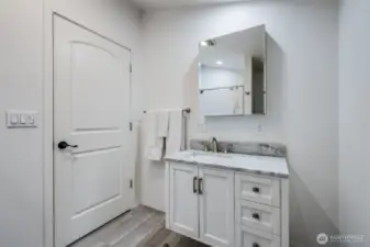Three quarter bathroom on main.