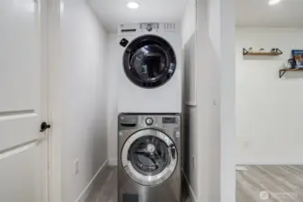 Washer and dryer stay.