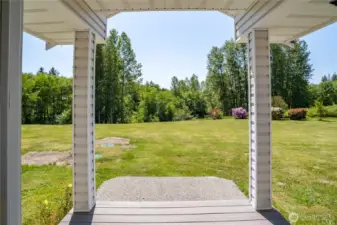 Stately pillared porch