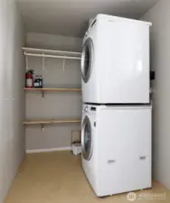 indoor laundry & extra storage space!