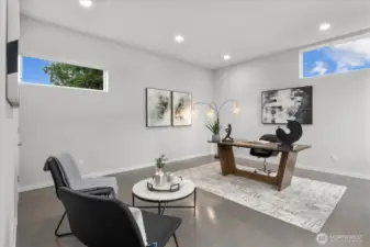 Spacious den/office/5th bedroom on main floor