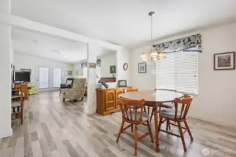 Just inside the entry way to the Dining Space- Second Living space to the left.