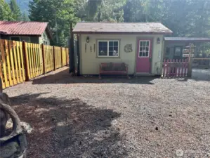 Better Built Barn Shed with roll up door.