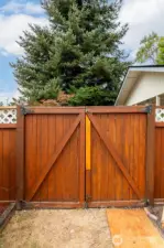 Easy, gated access to backyard.