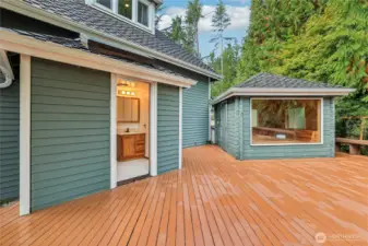 Sauna and bath with shower