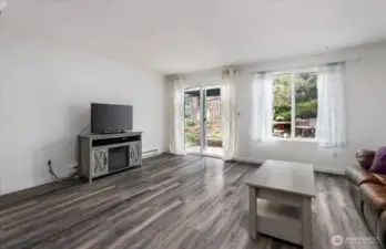 View to backyard from living area