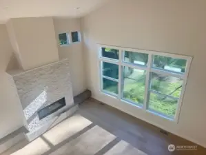 Looking down from upper hallway