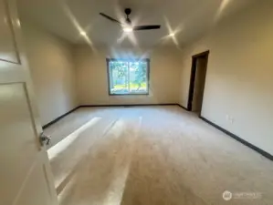 Double doors open to spacious Primary Suite