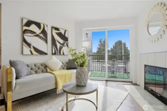 A spacious, sun-filled living room with abundant natural light