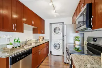 Newly stained cabinets