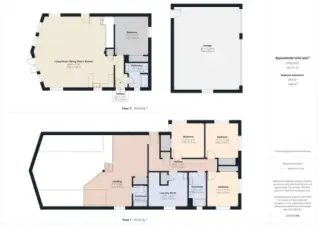 Main house floor plan up and down.