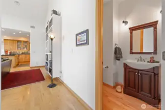 Powder room off of Living Room