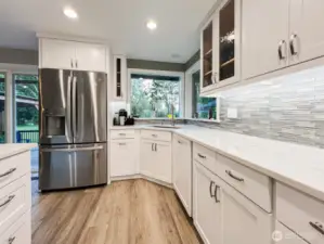 So much counter and cabinet space