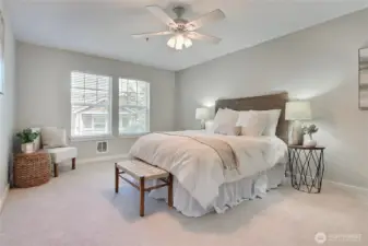 Spacious primary suite.