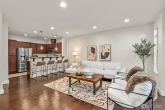 Stunning engineered hardwood floors.